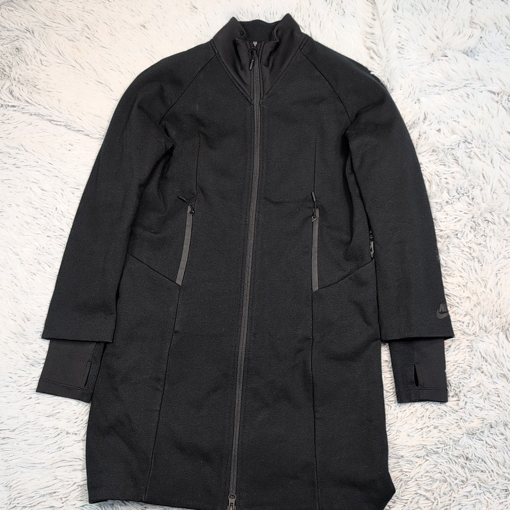 Nike Jacket Womens XS Black Athletic Zip Up Windproof‎ Water Repel Pockets